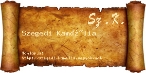 Szegedi Kamélia névjegykártya
